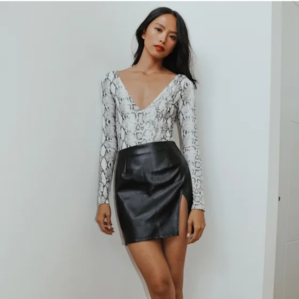 Lulus Walking the Walk Black Vegan Leather Mini Skirt